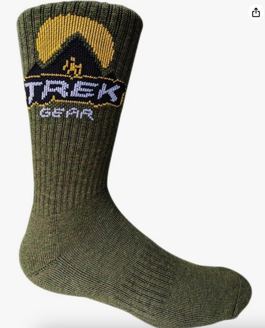 TrekGear Merino Wool Hiking Socks Active Outdoor (Crew Medium size) - Premium quality for optimal comfort and support. These socks are designed for all-level hikers and ensure superior foot comfort.