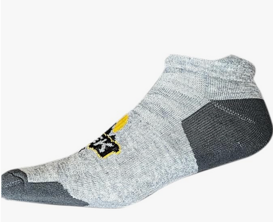 Trekgear Merino Wool Hiking Socks No-Show Gray - MEDIUM Size