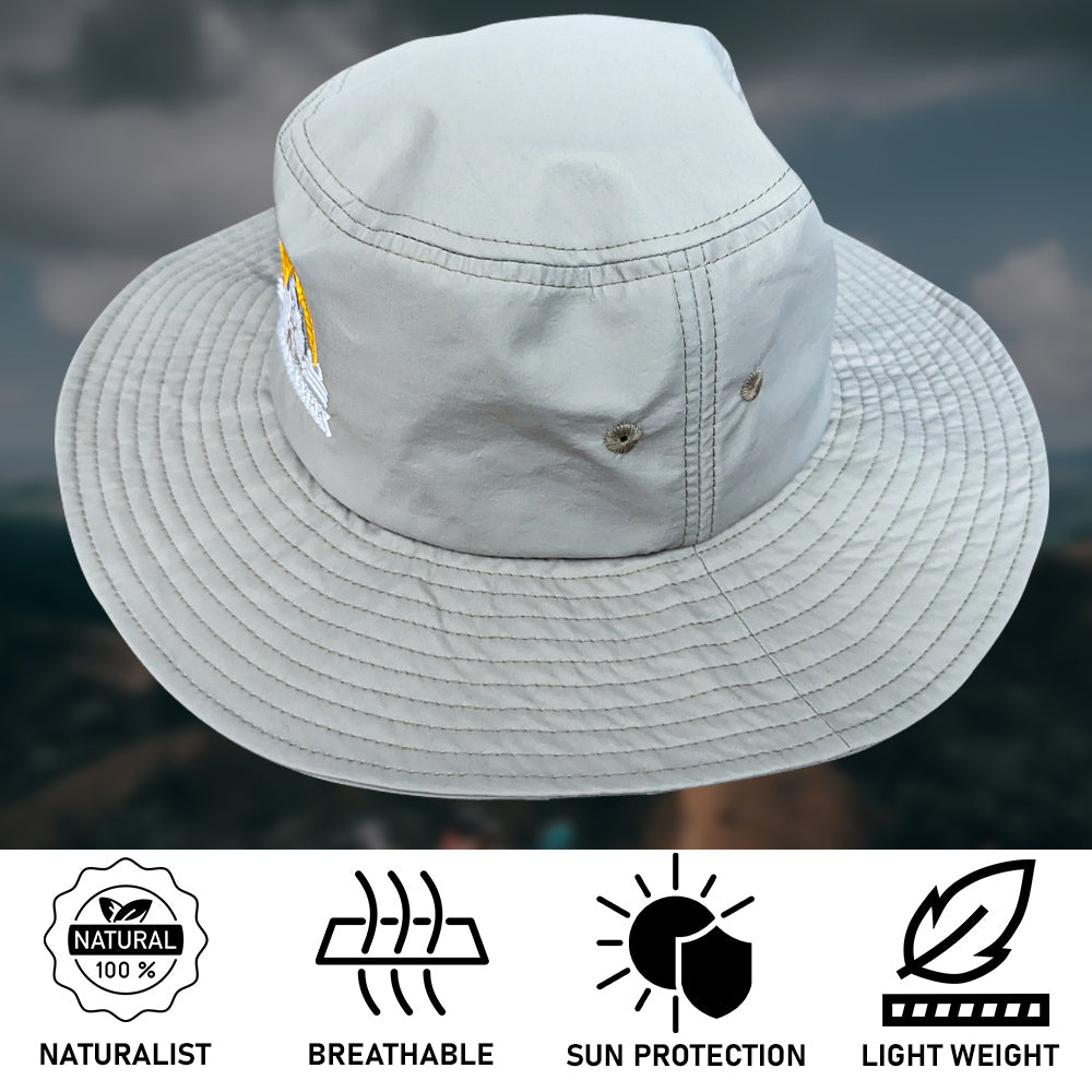 Trekgear Round Sun Hat Gray Color - Perfect for Hiking and Outdoor Adventures