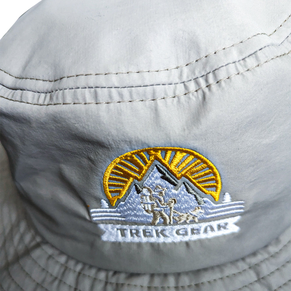 Trekgear Round Sun Hat Gray Color - Perfect for Hiking and Outdoor Adventures