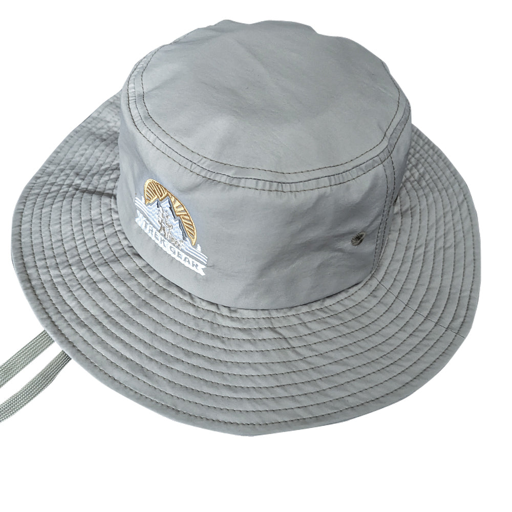 Trekgear Round Sun Hat Gray Color - Perfect for Hiking and Outdoor Adventures