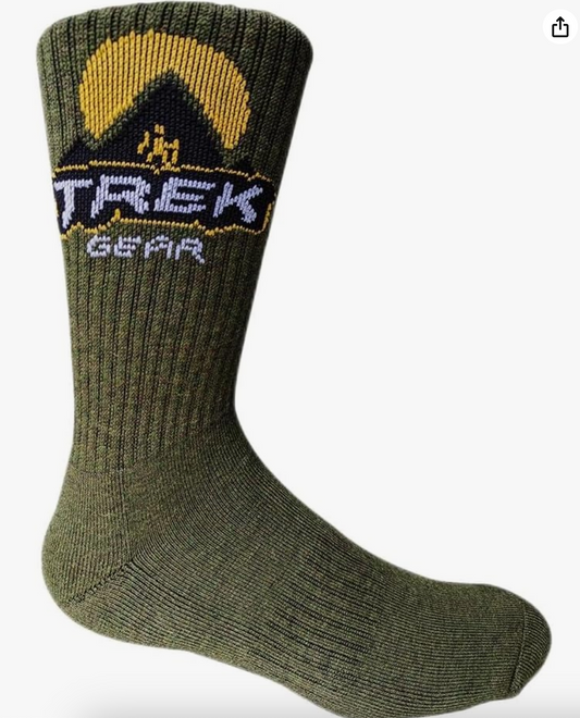 TrekGear Merino Wool Hiking Socks Active Outdoor (Crew Large size) - Premium quality for optimal comfort and support. These socks are designed for all-level hikers and ensure superior foot comfort.