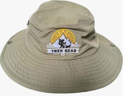 Trekgear Round Sun Hat Gray Color - Perfect for Hiking and Outdoor Adventures (Green)